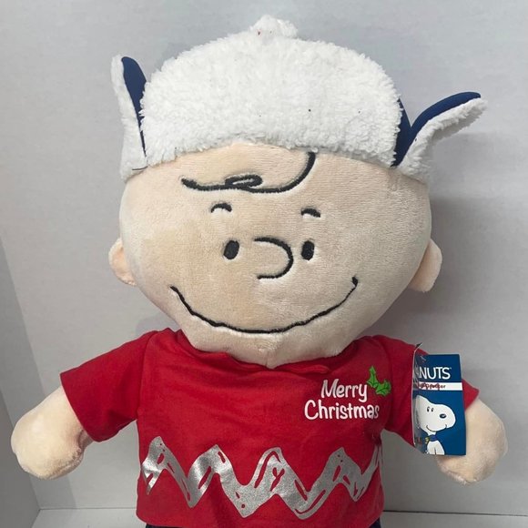 Peanuts Charlie Brown 21" Plush 70th Anniversary Christmas Holiday with tags.. - Picture 2 of 7